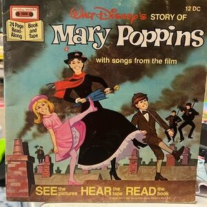 Walt Disney Read-Along Vintage Mary Poppins No Cassette 1977 DC 12
